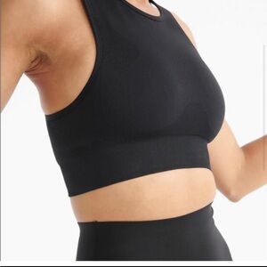 Knix Good to Go High Neck Seamless Bra (Black, M)